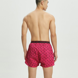 卡尔文·克莱 Calvin Klein 男士平角内裤 NB2998 粉黑 XL