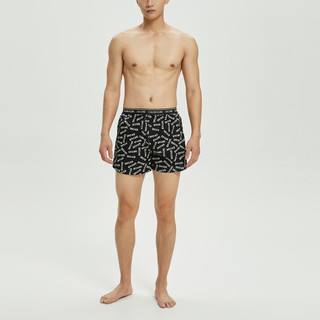 卡尔文·克莱 Calvin Klein 男士平角内裤 NB2998 黑白 L