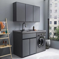 五一放价、家装季、PLUS会员：SNNMA 赛诺纳美 太空铝洗衣柜 灰色 120cm