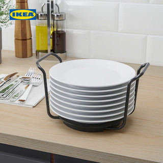 IKEA宜家UPPDATERA普道拉可伸缩盘子架厨房抽屉台面碗盘收纳架