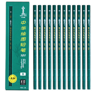 CHUNGHWA 中华牌 101 六角杆铅笔 B 12支/盒