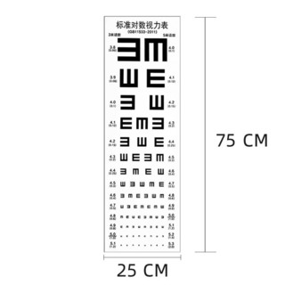 意尔嫚 视力表儿童视力测试表 墙贴墙纸贴纸画装饰画 眼睛标准对数视力贴 （儿童成人通用-不带背胶）