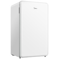 Midea 美的 93升单门一级能效复古白色小冰箱冷藏租房家用节能省电低音 BC-93MF