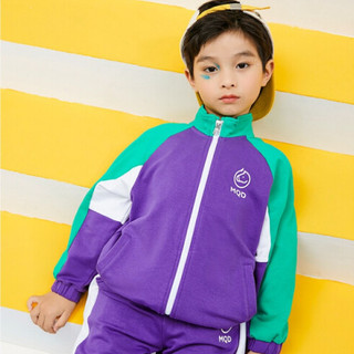 MQD 马骑顿 B21312224 男童套装 2件套 紫色 150cm