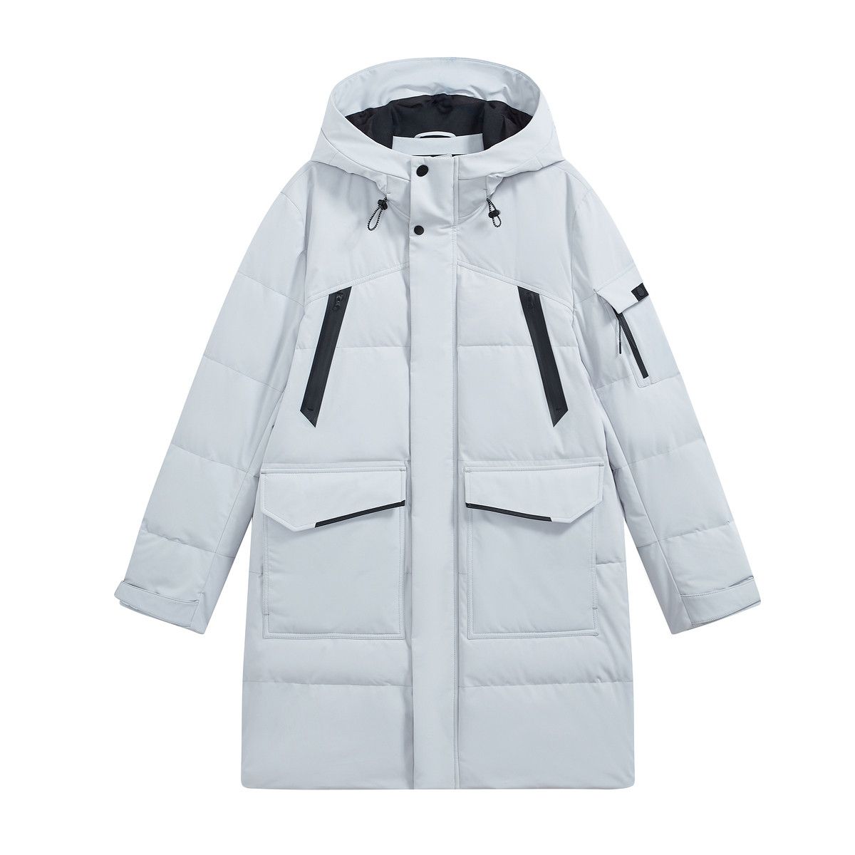 Cabbeen 卡宾 男士中长款羽绒服 2204154007 浅灰色 M