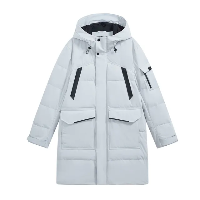 Cabbeen 卡宾 男士中长款羽绒服 2204154007 浅灰色 M