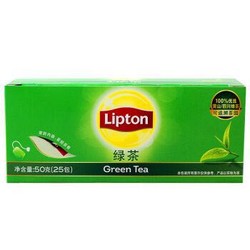 Lipton 立顿 绿茶  茶叶 冲饮袋泡茶包2g*25