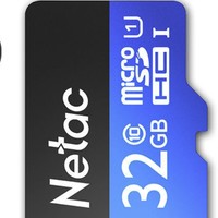 Netac 朗科 microSD储存卡 32GB 送SD卡套