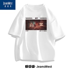 JEANSWEST 真维斯 纯棉宽松t恤男夏季男士短袖ins潮流韩版新款体恤