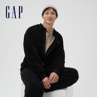 抖音超值购：Gap 盖璞 男女装秋季新款LOGO软毛珊瑚绒按扣夹克451393情侣宽松外套