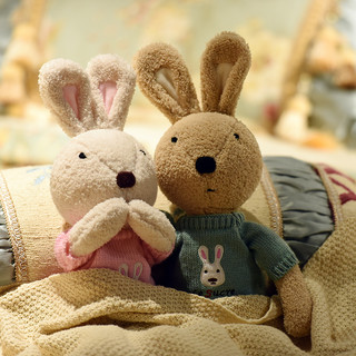 蔷薇之恋 可爱砂糖兔娃娃儿童睡觉安抚玩偶兔子公仔女孩陪睡毛绒玩具抱枕女