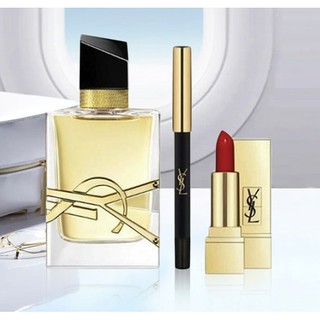 YVES SAINT LAURENT 自由之水限量套盒（自由香水50ml+方管N11.3g+黑眼线笔0.8g）