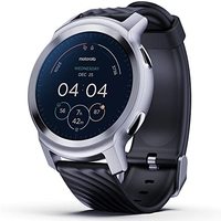 摩托罗拉 Moto Watch 100 智能手表42 毫米GPS14 天电池 24/7 心率 SpO2 5ATM 防水 AOD Android 和 iOS 兼容-冰川银