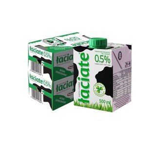 进口牛奶 卢森牧场 Laciate脱脂0.5%纯牛奶1L*12 箱装