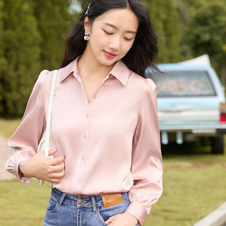 X.YING 香影 女士长袖衬衫 C823062 粉红 XS