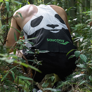 saucony 索康尼 成都熊猫特别款 女子运动背心 SC1220090 白色 XXXL