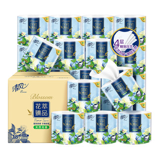 Breeze 清风 花萃臻品系列 有芯卷纸 4层*200g*36卷