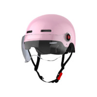 HWS A1 摩托车头盔 半盔 透明镜片 粉色 均码