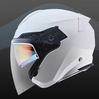 MOTORAX 摩雷士 摩托车头盔 半盔 白色 2XL码