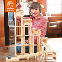 WISDOM WAREHOUSE 智库 儿童益智玩具搭建木制创意建筑拼搭积木 50片装
