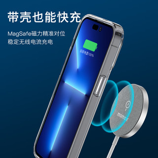 摩米士MOMAX苹果14ProMax手机壳MagSafe磁吸壳iPhone14ProMax全包防摔透明保护套硅胶软边壳男女通用款