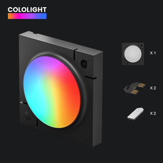 Cololight MIX蜂窝灯rgb氛围灯奇光板智能电竞房桌面氛围灯潮玩手办展示盒收纳亚克力量子灯 拓展灯（需搭配主灯及24V电源使用）