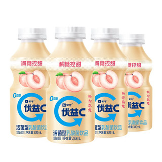 MENGNIU 蒙牛 优益c 活菌型乳酸菌饮品 桃泡乌龙味 330ml*4瓶