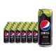  pepsi 百事 可乐无糖Pepsi 碳酸饮料整箱青柠口味330ml*24罐　