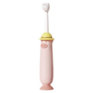 简洁 电动牙刷 儿童智能声波震动牙刷3-12岁软毛小刷头 洁齿护龈 自带刷头+原装刷头1个（粉红色）