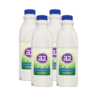 a2 艾尔 鲜奶 澳洲巴氏杀菌牛奶 A2Β-酪蛋白纯牛奶1L*4瓶瓶装