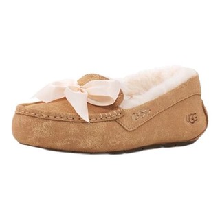 UGG leisure休闲系列 女士平底单鞋 1125830 栗色 38