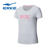ERKE 鸿星尔克 2022夏季新款夏季女T恤潮流韩版修身显体女休闲T恤