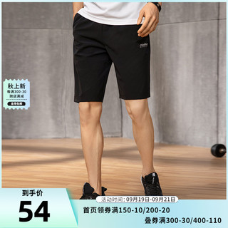 361° 361运动短裤男夏季薄款宽松健身五分裤男士跑步裤黑色休闲裤子