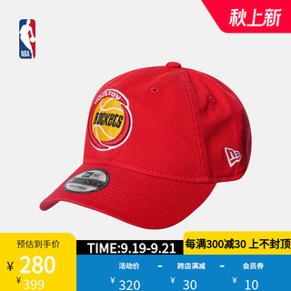 NBA -New era 火箭队字母刺绣时尚百搭弯檐帽子 运动休闲棒球帽