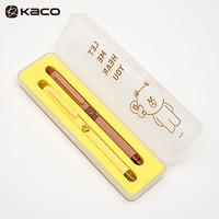 KACO 文采 K1028 布朗熊联名按动中性笔 0.5mm 2支（黄色+棕色）