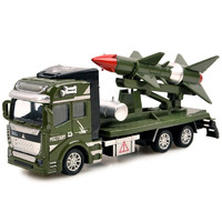 凌速 1:48消防工程军事回力玩具儿童玩具车 军事火箭车