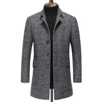 SNOWFLYING 雪中飞 男士毛呢中长款大衣 X005310613F 灰色 180