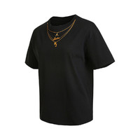 AIR JORDAN Jordan Heritage Gold Chain 女子运动T恤 DO5021-010 黑色 S
