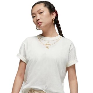 AIR JORDAN Jordan Heritage Gold Chain 女子运动T恤 DO5021-133 白色 XL