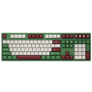 Akko 艾酷 3108 V2 红豆抹茶 108键 有线机械键盘 绿白 AKKO蓝轴 无光