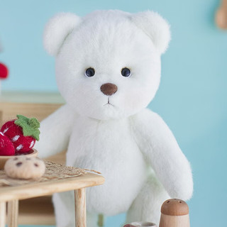 TeddyTales 莉娜熊 PRO系列 手工泰迪熊毛绒玩具 基础款 小号 奶白色