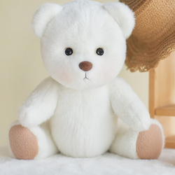 TeddyTales 莉娜熊 PRO系列 手工泰迪熊毛绒玩具 基础款 中号 奶白色