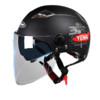 YEMA 野马 YEMA-329S 摩托车头盔 半盔 透明镜片 夏款亚黑 均码