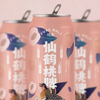 Guo Wen 帼纹 仙鹤桃啤酒 500ml*6听