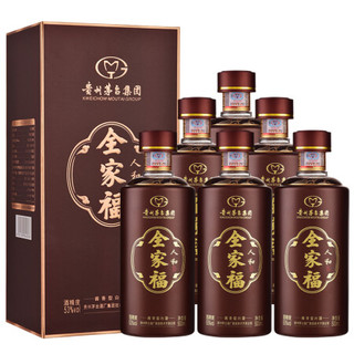 MOUTAI 茅台 集团 飞天祥云图礼盒 全家福人和 53度酱香型白酒整箱 500ml*6瓶装 中秋送礼