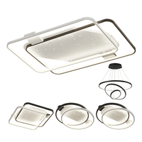  Lighting 雷士 NVC  星雨系列 北欧吸顶灯+方卧灯+餐吊灯+圆卧灯*2 智能款