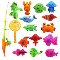 纽彼  儿童磁性钓鱼玩具 15件套