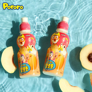 Pororo 啵乐乐儿童饮料 韩国进口果汁饮品整箱水蜜桃味 235ml*24瓶