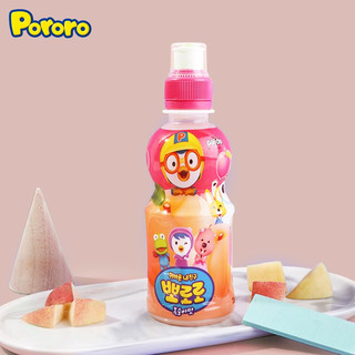 Pororo 啵乐乐儿童饮料 韩国进口果汁饮品整箱水蜜桃味 235ml*24瓶