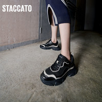 STACCATO 思加图 新款系带老爹鞋厚底增高运动休闲单鞋女鞋EAT20CM1